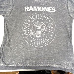 Ramones Hey Ho, Let's Go Johnny, Joey, Deedee, Tommy Grey Top XL